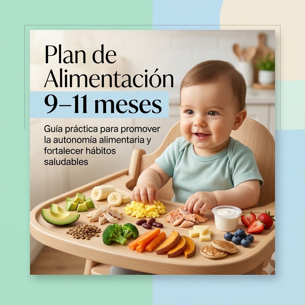 Guía de Alimentación Complementaria para bebés de 9 a 11 meses 👶