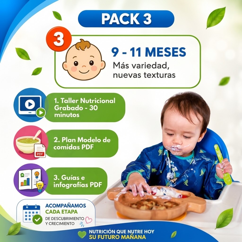 Pack Bebes: Guía y Taller de Alimentación para bebés de 9 a 11 meses👶