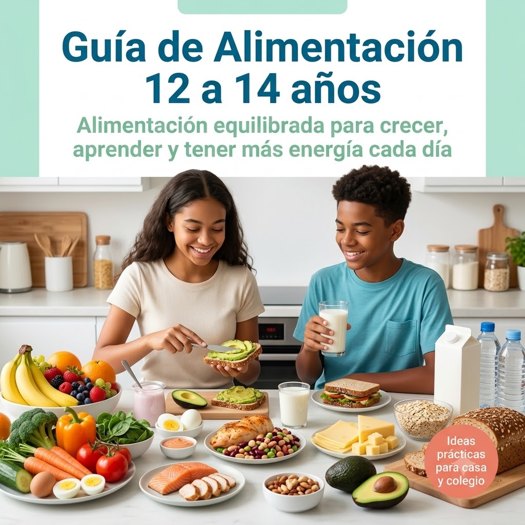 Plan de alimentación para adolescentes de 12 a 14 Años